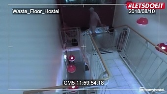 HD handjob and cuckold action in a hot hostel compilation