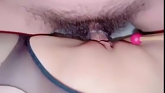 POV video of Japanese teen's foot fetish with toys