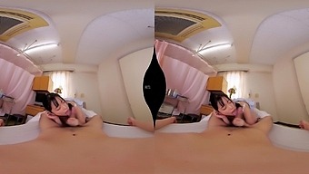 Asian beauty Rika Tsubaki gives a sensual handjob and blowjob in VR video