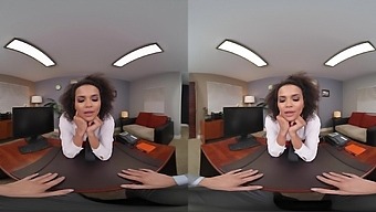 Latex and office sex with a big cock in VR