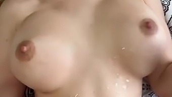Cumming on Beautiful's Natural Tits: A POV Experience