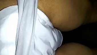 Mature Mexican wife shows off her big natural tits and panties