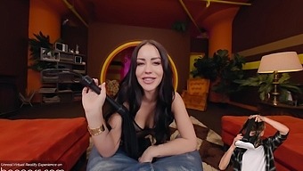 Sexy Latina in stockings and lingerie gets a hardcore fuck in VR porn