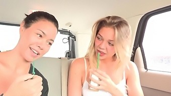 Lesbian Pussy Licking: Dana Vespoli and Jessie Andrews in Public