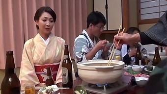 Asian MILFs in traditional clothing crave sex in HD video