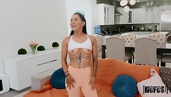 Tattooed Kaitlyn Katsaros gets a face fuck and cumshot in HD