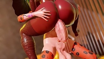 Creampied in 3D: Tits and Cock in a Hot Futa Scene
