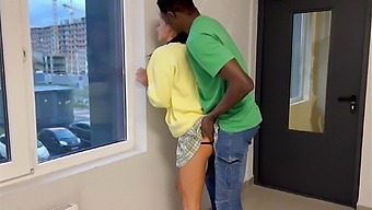 Black guy gives me a hard pounding in the stairwell