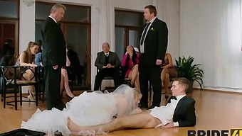 Bride with a fetish for public sex gets her fill of cock